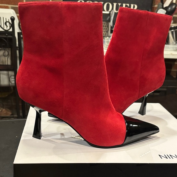 Nine West Shoes - Nine West Red and Black Heeled Boots